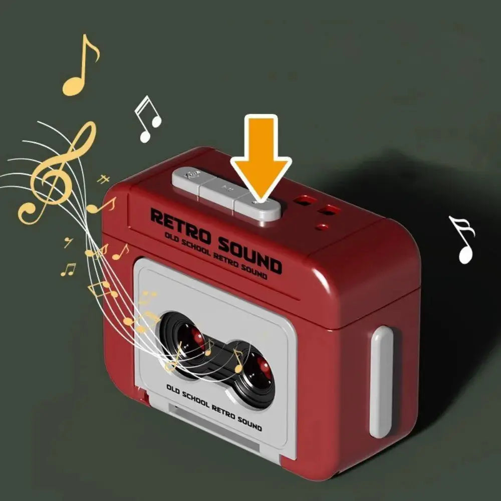 Retro Tape Recorder Keychain Mini Recording Pendant Personalized Music Box Gift for Couple Birthday