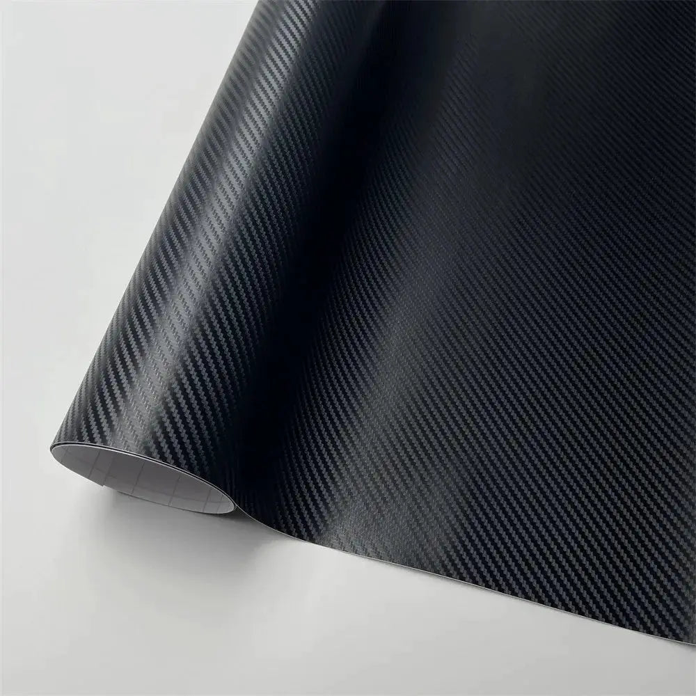 Car wrap vinyl film, black carbon fiber pattern, by Simples Market with air release channels