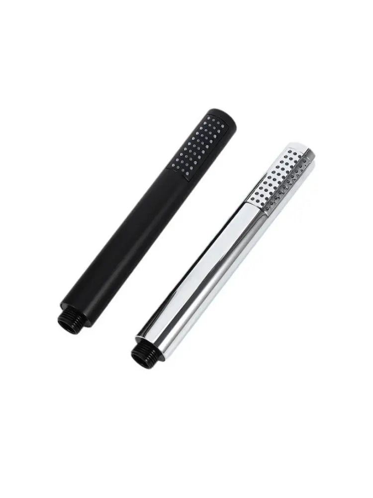 Simples Market handheld shower head 2-pack, black and chrome plastic, high-pressure rainfall nozzle