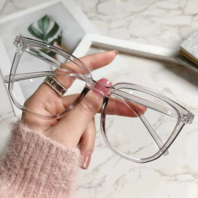LumiVision Anti Blue Light Glasses For Women Regular Eyewear Frame Retro Flat Design Reduces Eye Strain