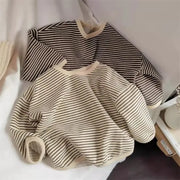 Lawadka Cotton Striped Long Sleeve T Shirt For Kids Boys And Girls Casual Autumn Spring Size 1 To 8T