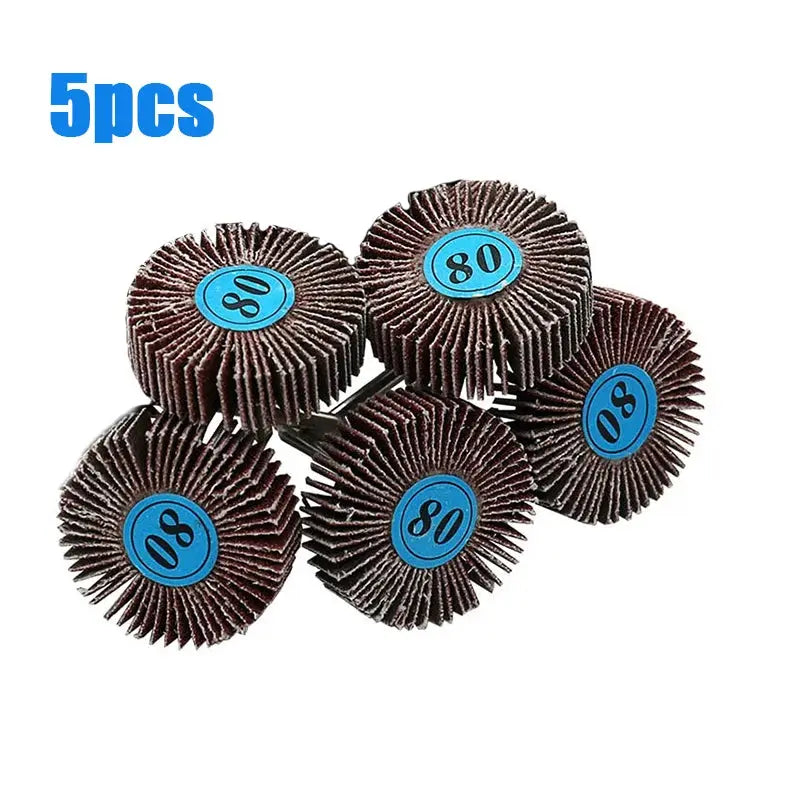 80 Grit Flap Wheel Discs With 3.0mm Shank For Dremel Rotary Tools Louver Grinding Sanding Pack