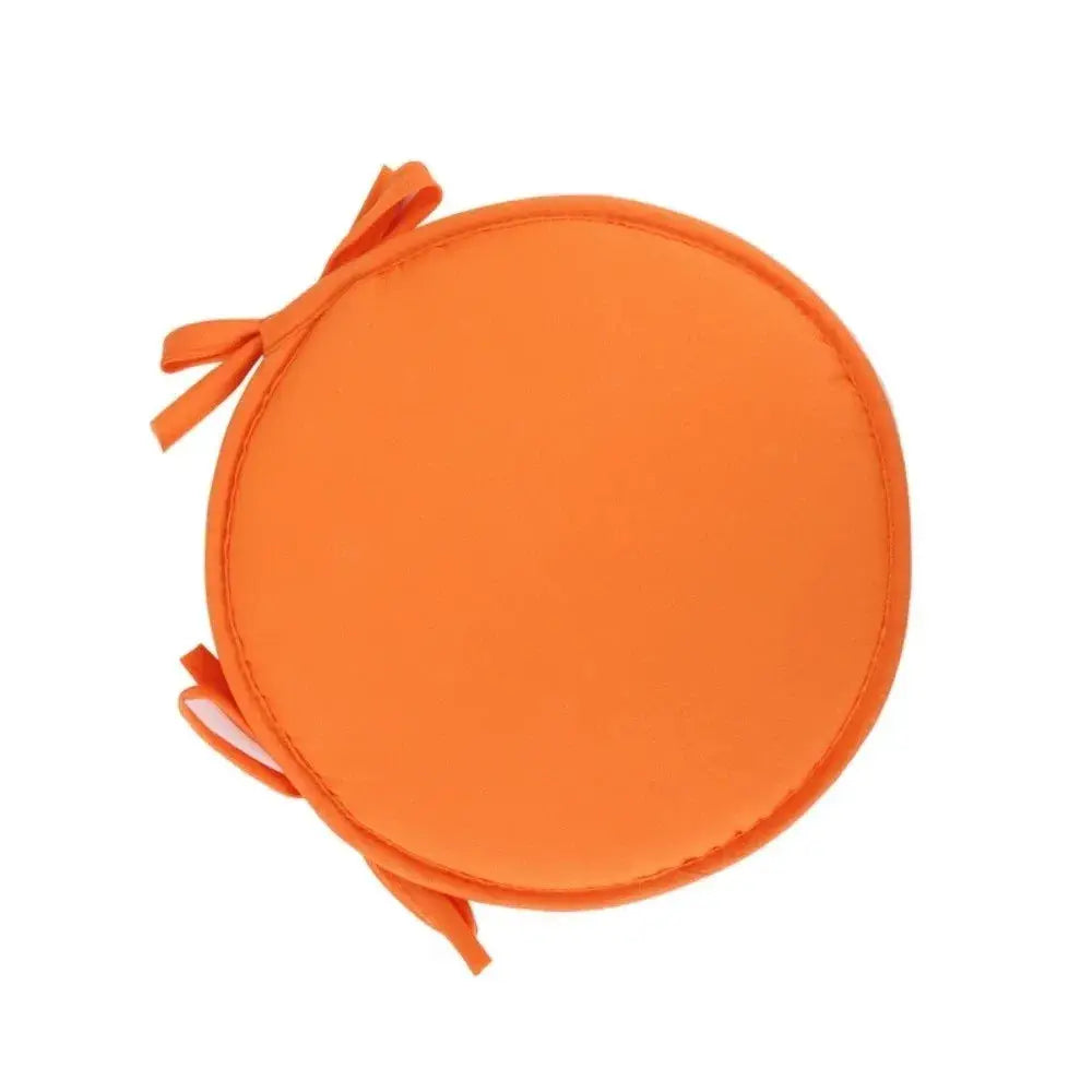Simples Market round orange chair cushion 30x30 cm with drawstrings, washable cover