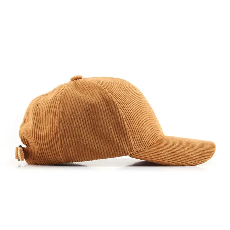 Corduroy Baseball Cap Unisex Cotton Solid Color Sun Hat Snapback Autumn Warm Fashion Hip Hop Style