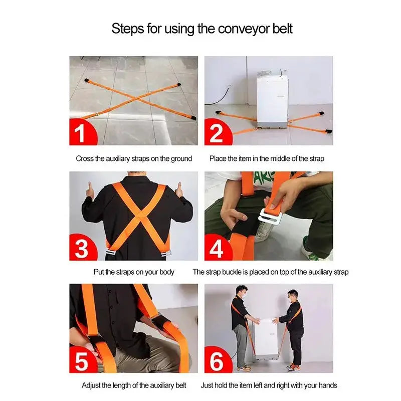 Two Person Furniture Moving Straps Carrying Belt Lifting Rope For Heavy Furniture Transport