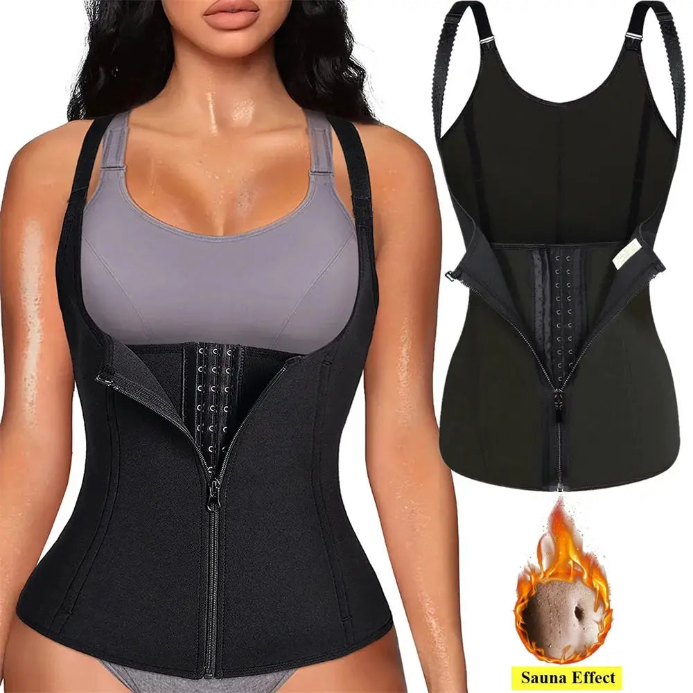 VitaShape Waist Trainer Tank Top For Women Zippered Body Shaper Tummy Control And Active Comfort