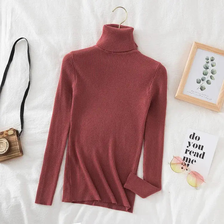 EverSoft Women Turtleneck Knitted Sweater Soft Cashmere Blend For Cozy Warmth In Autumn And Winter