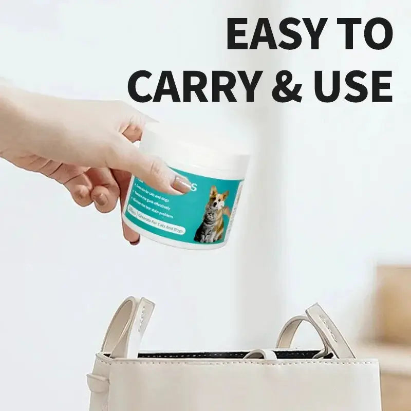 Pet Eye Wipes For Tear Stains Gentle Cat And Dog Eye Cleaning Wet Tissues To Remove Tear Marks