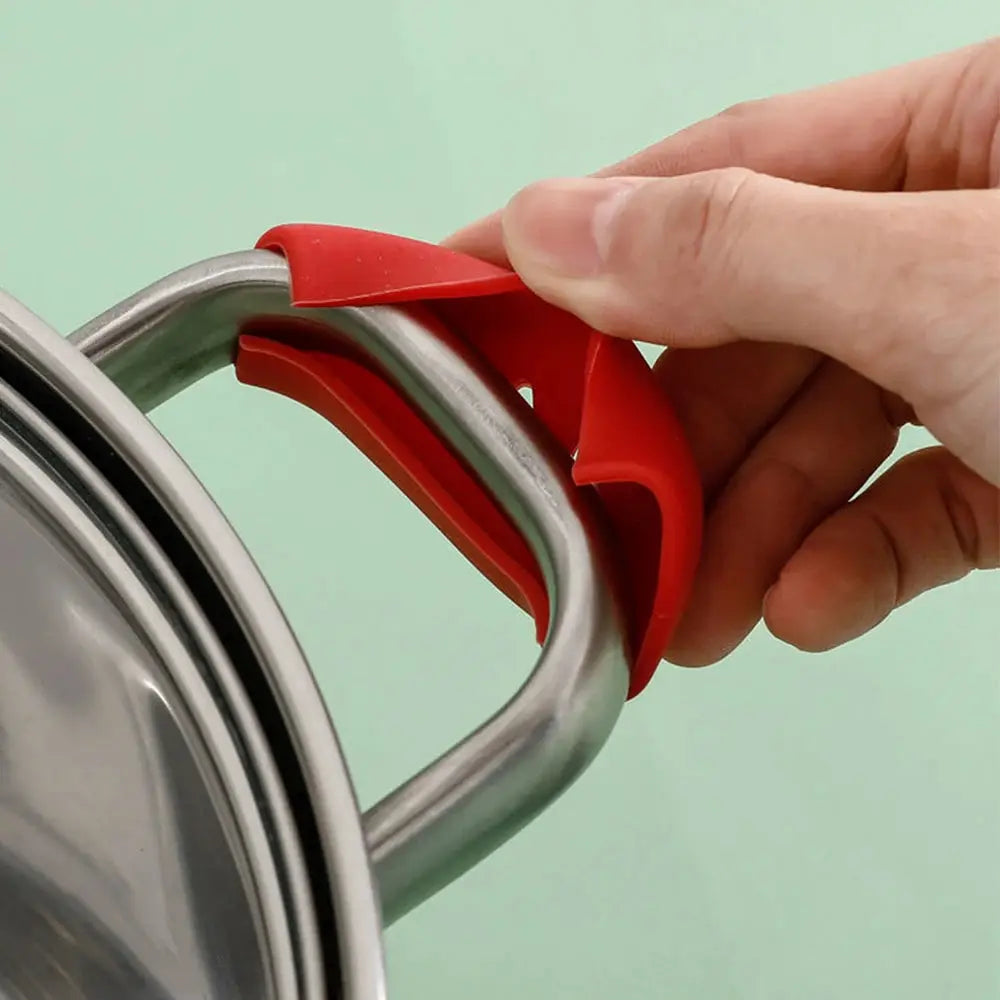 2 Pcs Silicone Pan Handle Covers Heat Insulation Assist Handle Holder Grip Sleeves For Safe Handling Kitchen Gadgets