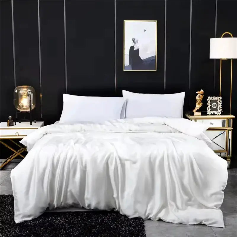 Eucalyptus Lyocell Duvet Cover 1pc by Simples Market, white cooling bamboo fabric