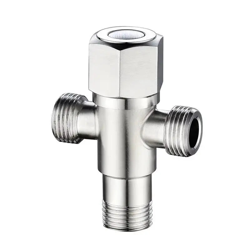 Stainless steel two-way angle valve for bathroom faucet with G1/2 threads Simples Market