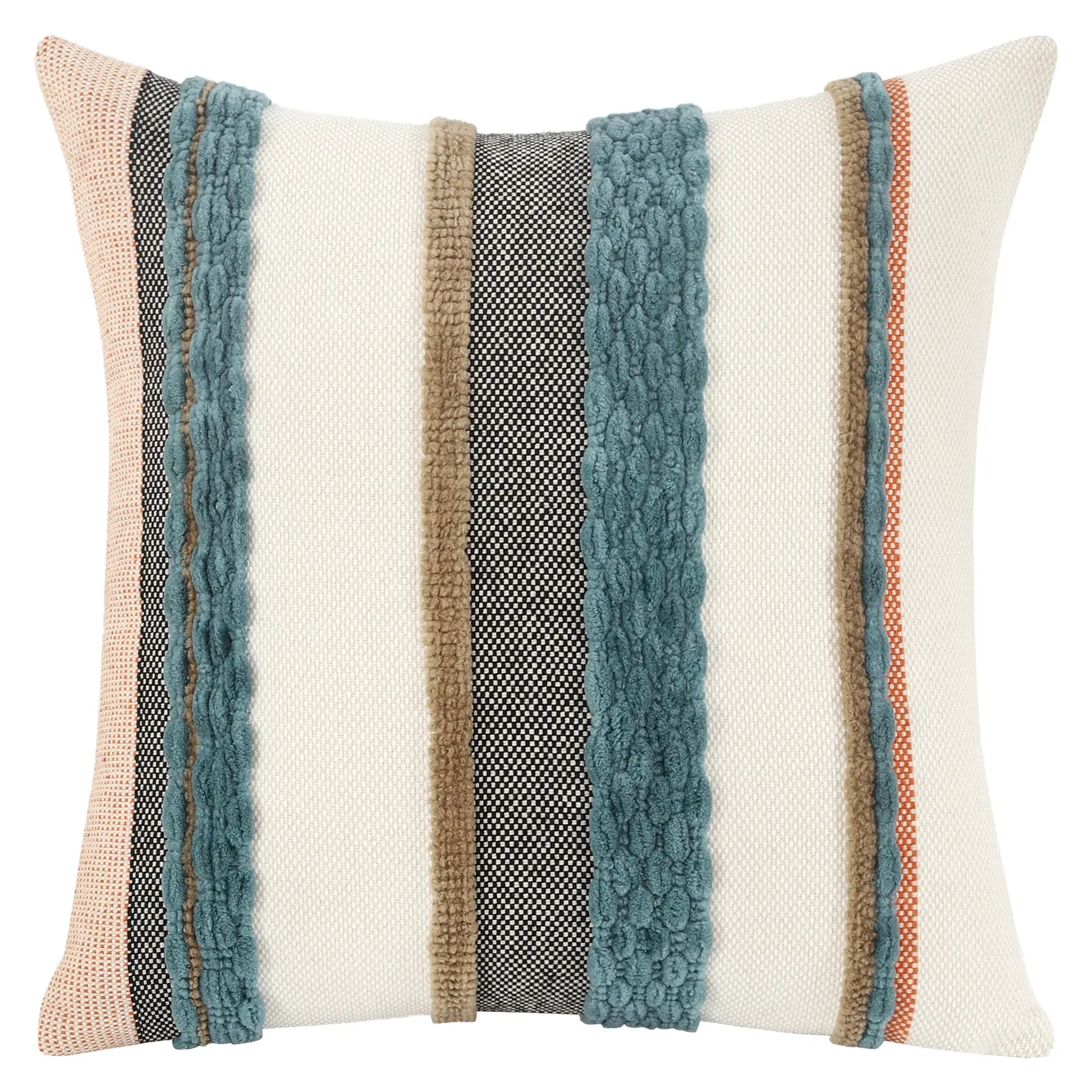 Pillow cover 18x18, 1pc, Simples Market boho striped chenille design