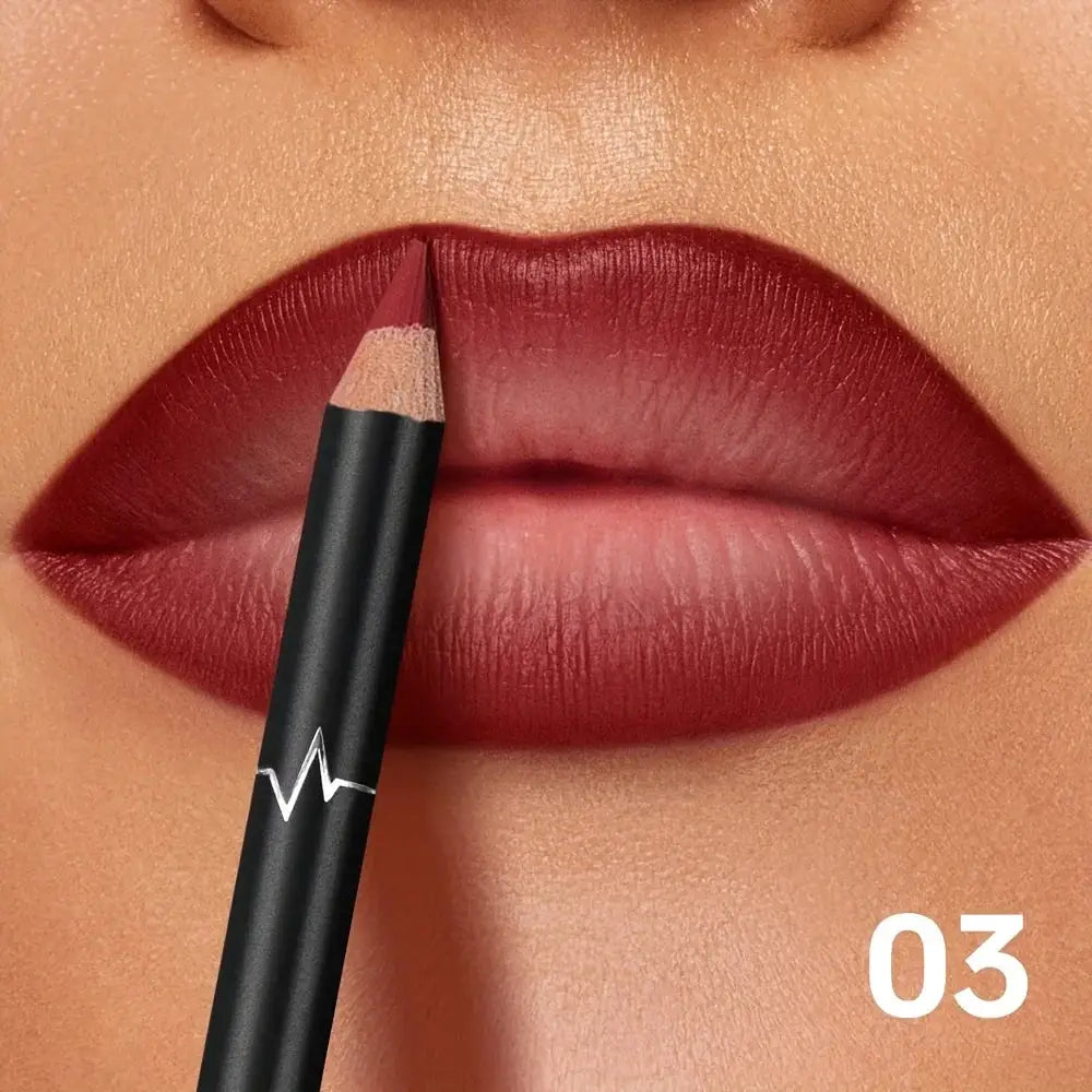 Pudaier Six Color Waterproof Matte Lip Liner Set Long Lasting Non Transfer Formula Matte Finish Precise Lip Definition