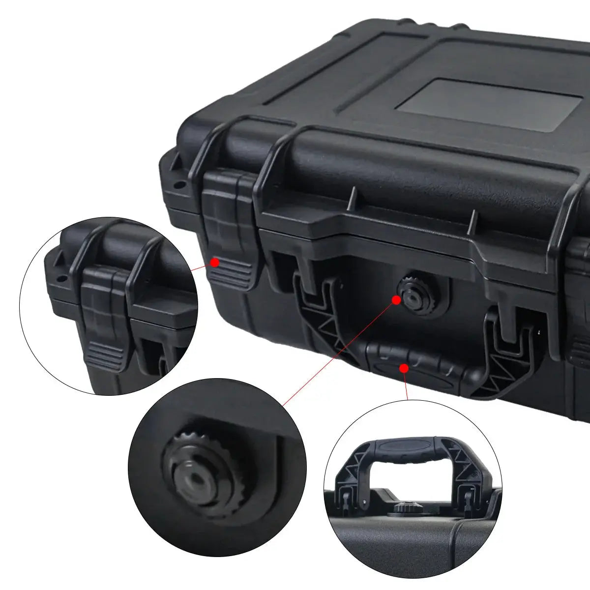 Waterproof hard tool case by Simples Market with pre-cut foam inserts