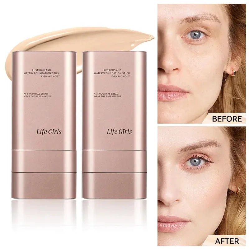 LumaDerm Light And Moist Hydrating Foundation For Natural Looking Hydration Waterproof With Rotating Brush