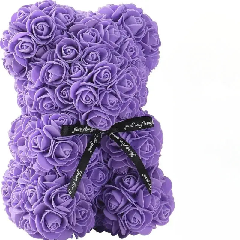 2026 Eternal Rose Teddy Bear Gift With Artificial Flower For 520 Mom Mothers Day Valentines Day Anniversary Decor