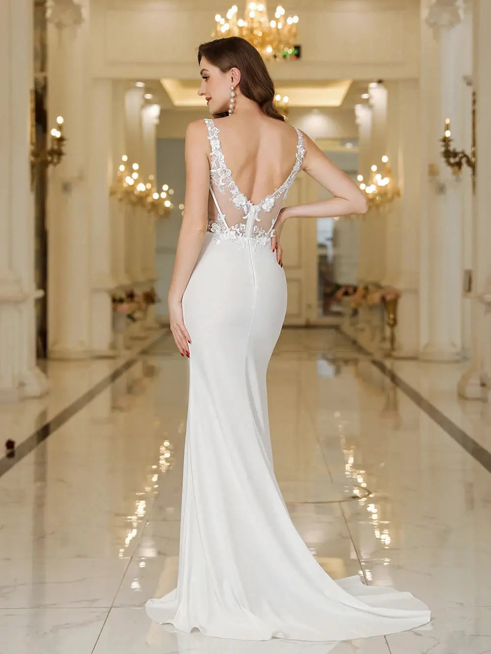 Navy Blue Spaghetti Straps A Line Evening Dress Appliques Prom Gown