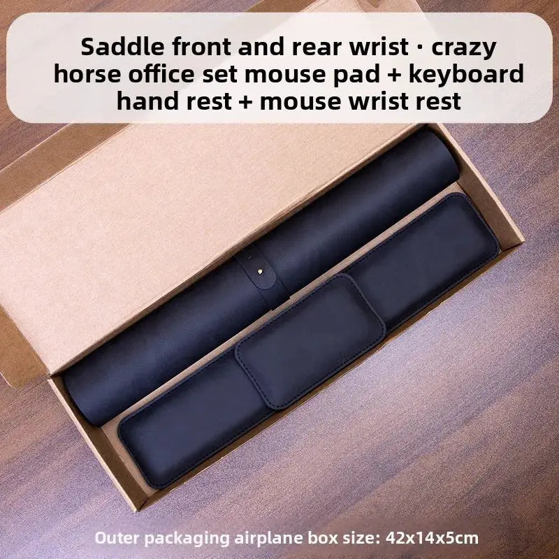 Three Piece Desk Mat Set Waterproof PU Leather Keyboard Wrist Rest Mouse Pad Non Slip Large Mouse Pad And Desk Mat