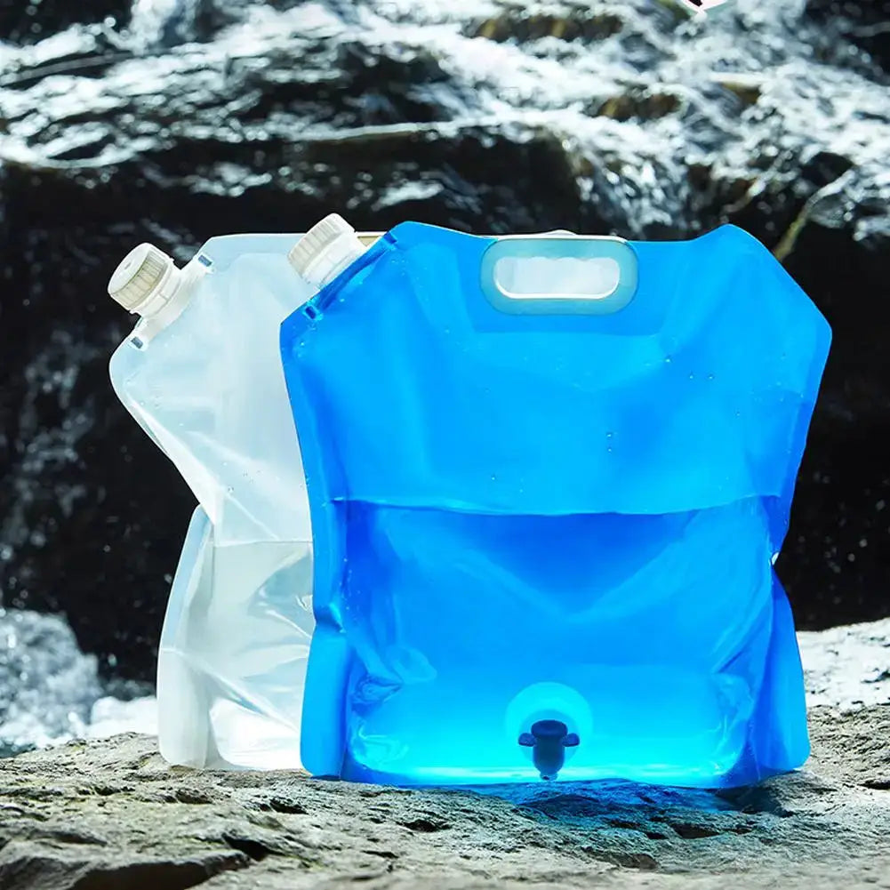Portable Camping Water Bag 5L And 10L Foldable Water Container Lightweight For Outdoor Travel