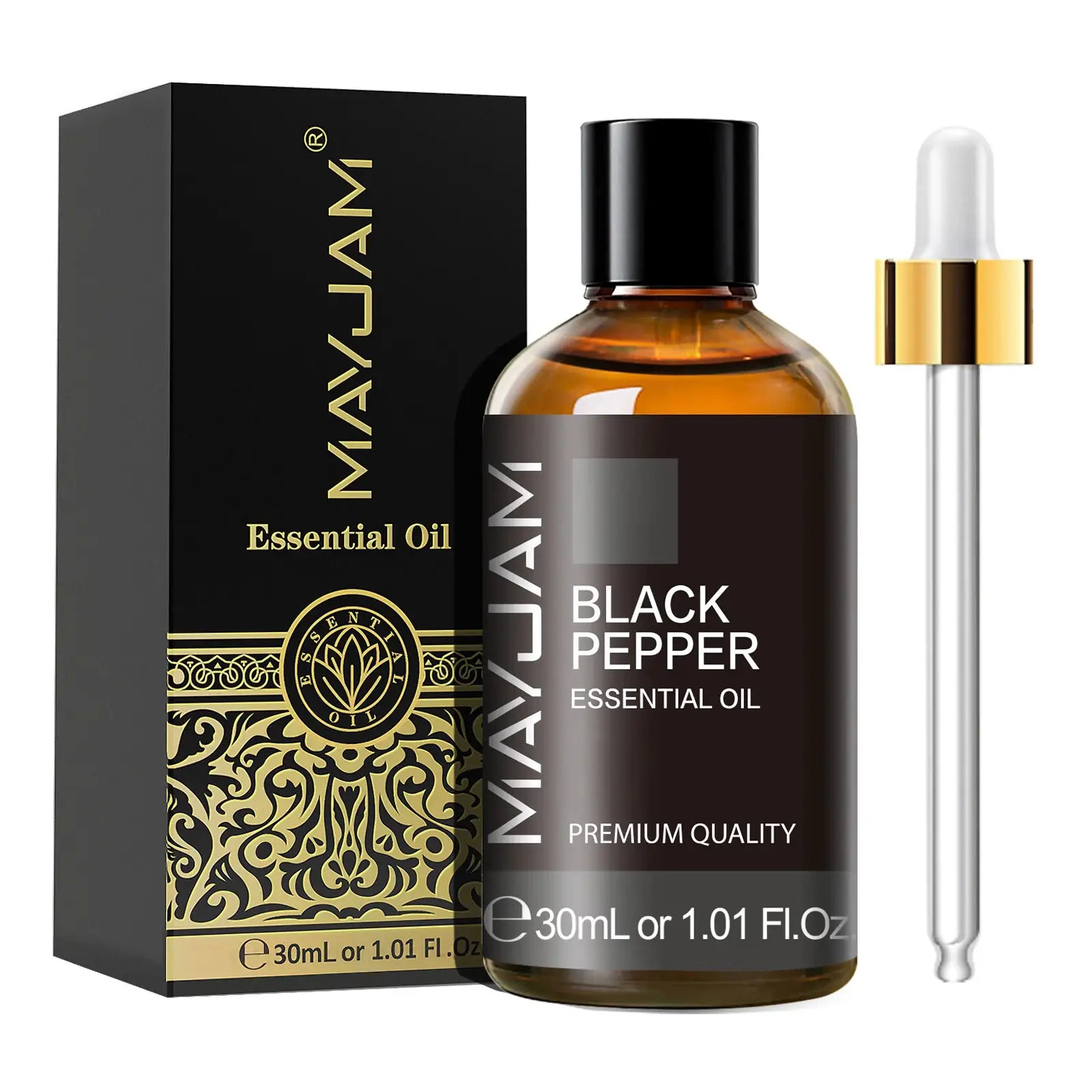 MAYJAM Essential Oil Set With Citronella Jasmine Eucalyptus Orange Lemongrass Black Pepper Cajeput Cypress Ginger
