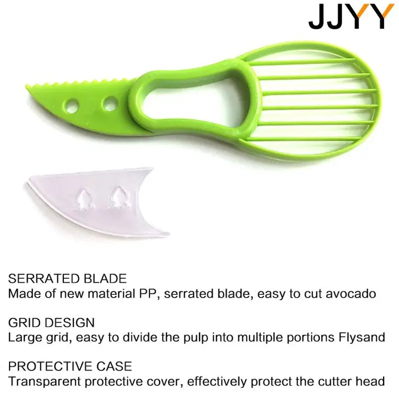 JJYY 3 In 1 Avocado Slicer Pitter Cutter Pulp Separator Plastic Knife Kitchen Tool