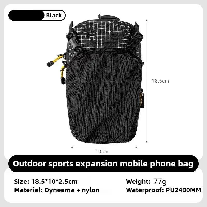 Hikeman Water Bottle Holder Bag With Phone Pocket Quick Adjust Strap Waterproof 420D Nylon For Cycling Hiking Camping