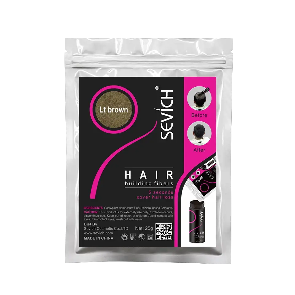 SEVICH 25g Hair Fibers Refill Bag Bald Extension Hair Growth Powder Salon Professional Hair Treatment Unisex Hair Loss Products