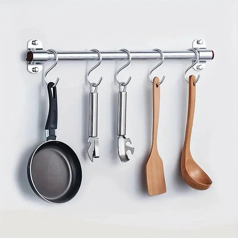 10 Pack Heavy Duty Stainless Steel S Hooks With Anti Scratch Caps Adjustable Wall Mounted Organizer For Accessories