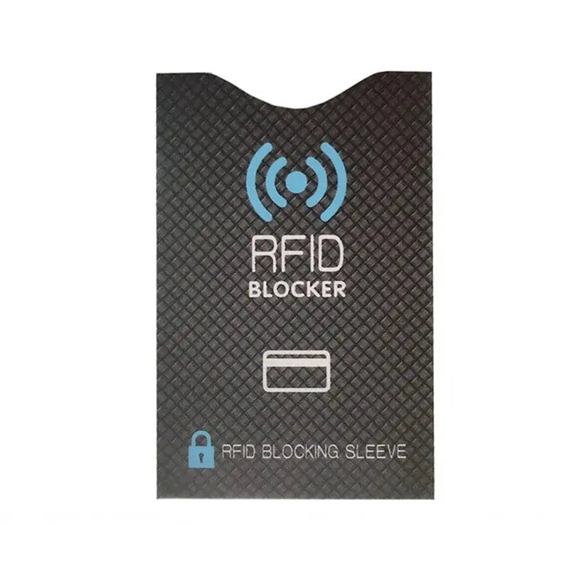 RFID blocking sleeve for cards by Simples Market, black textured cover