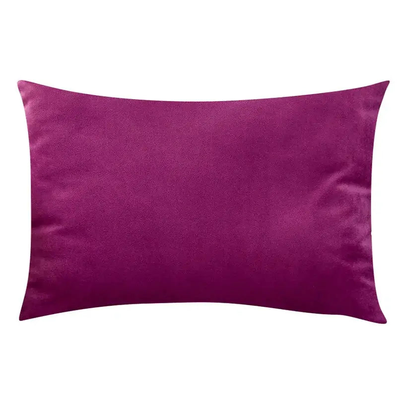 Purple velvet cushion cover 30x50 cm for living room sofa.