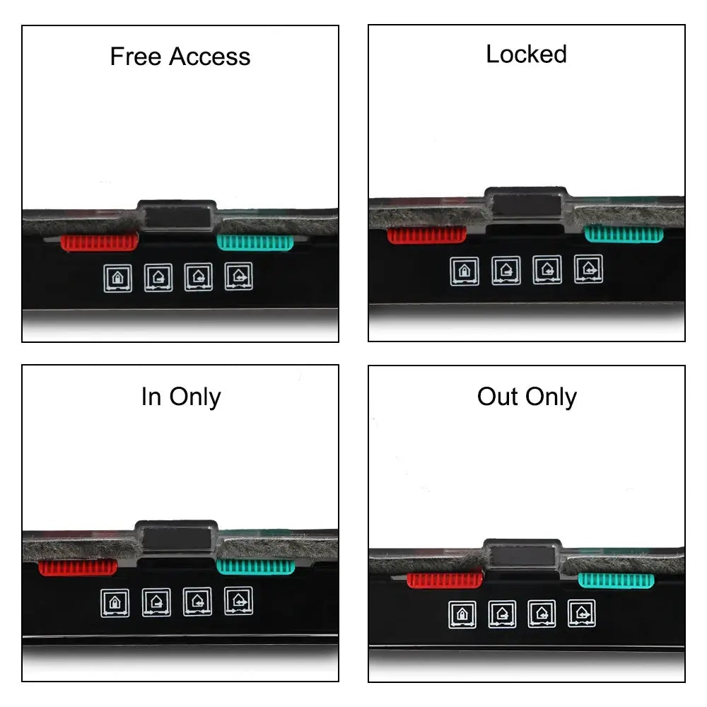 ABS Plastic Cat And Dog Flap Door Four Way Lock Security Flap Door Small Pet Safety Gate