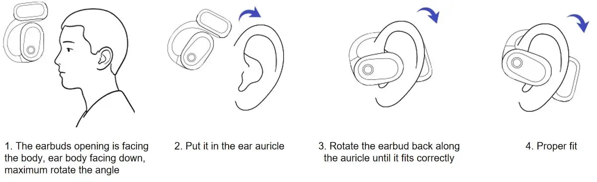 Baseus Eli 2i Fit open-ear wireless earbuds with ear hooks, Bluetooth 6.0, IPX5 waterproof
