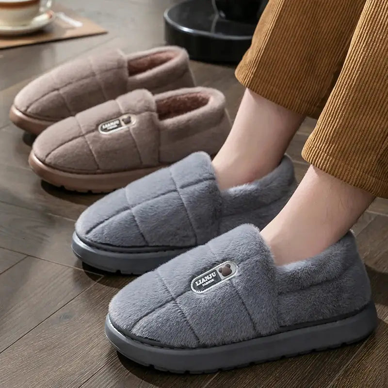 CozyCloud Plush Winter Slippers With Wrap Heel Non Slip Sole Ultra Warm Indoor Shoes For Men And Women Big Sizes 50 51