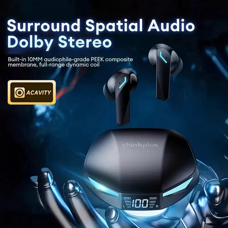 Lenovo XT53 Wireless Earphones Bluetooth 5.4 Low Latency Gaming Earbuds With Led Display Waterproof