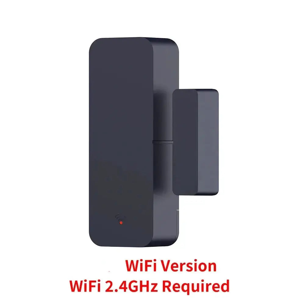 Door/window entry sensor with two-piece magnetic design, dark gray, WiFi version