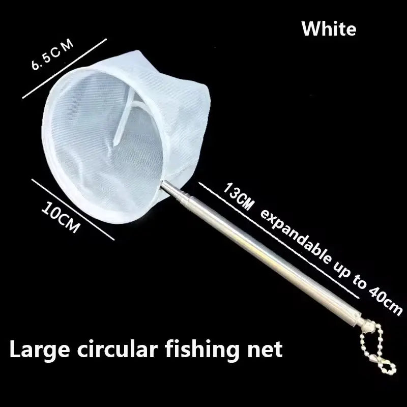 Aquarium Square Fishing Net With Suction Cup And Extendable Long Handle For Safe Catching Fish And Shrimp