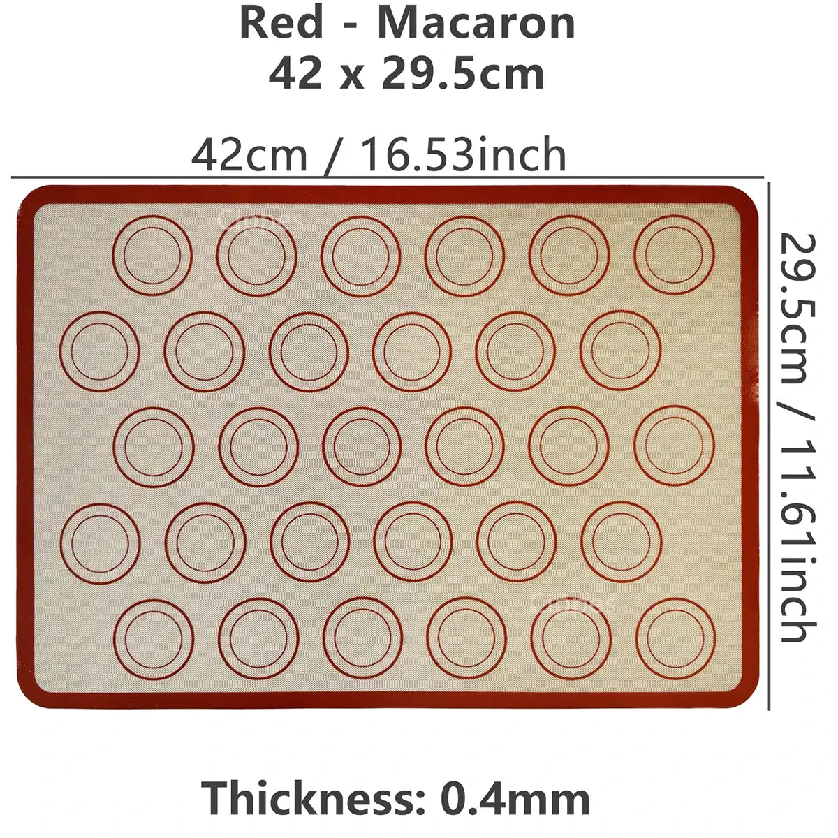 Silicone Baking Mat 0.4mm Thin Reusable Nonstick Heat Resistant Oven Liner For Cookies