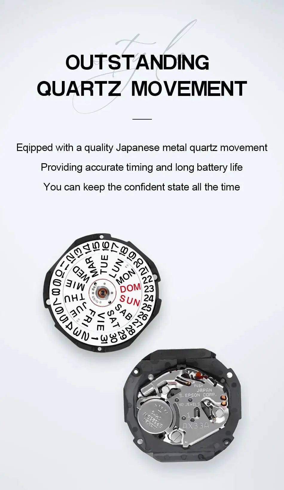 NAVIFORCE men's watch; stainless steel case, quartz movement with date display and exposed inner mechanism