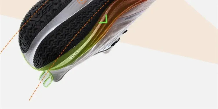 Xtep 2000km 3.0 men's running shoes, gray upper with black outsole and orange stitching accents