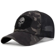 2025 Skull Embroidered Patch Baseball Caps Breathable Adjustable Sun Protection Outdoor Casual Hats For Spring And Autumn