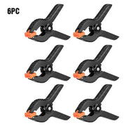 Six Pack 3 Inch Heavy Duty Plastic Spring Clamps for Background Muslin Canvas Paper Chromakey Photo Studio and Carpentry