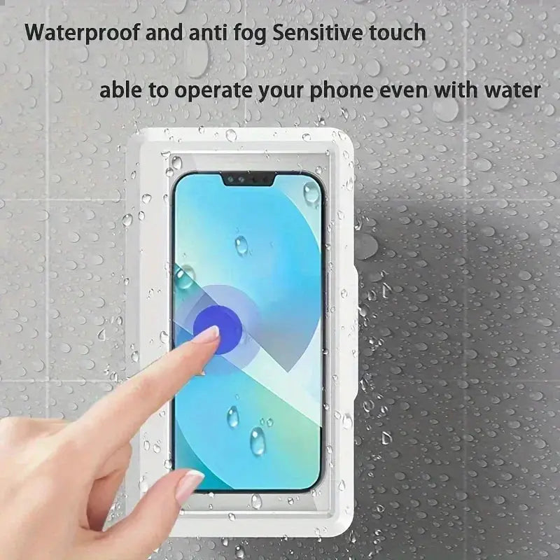 AquaGuard Fixed Universal Waterproof Shower Phone Case With Anti Fog And Touchscreen Compatibility