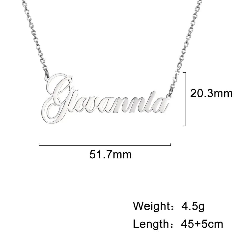 Sipuris Custom Name Necklace Personalized Golden Choker Stainless Steel Jewelry For Women And Men Ideal Gift For Weddings