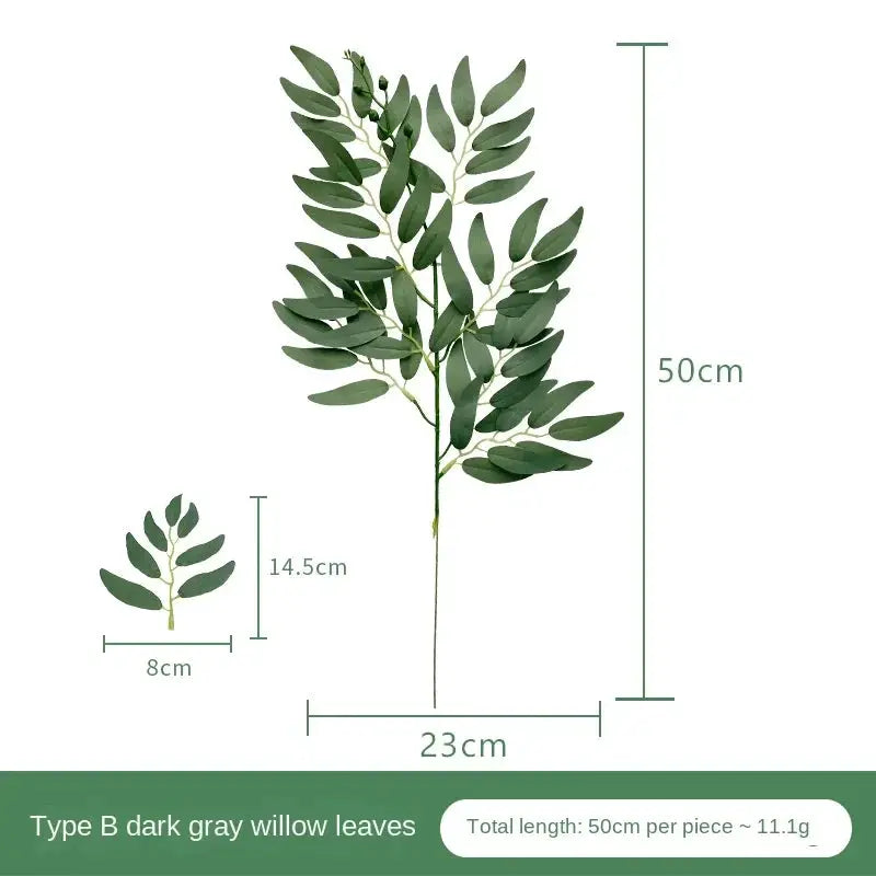 Artificial Eucalyptus Plant by Simples Market, dark green leaves on a 50cm stem for wedding and home decor