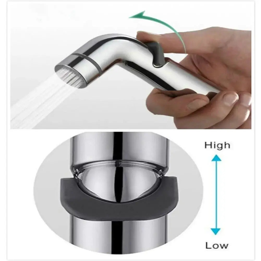 Simples Market handheld toilet bidet faucet sprayer with chrome ABS shower head; adjustable spray nozzle