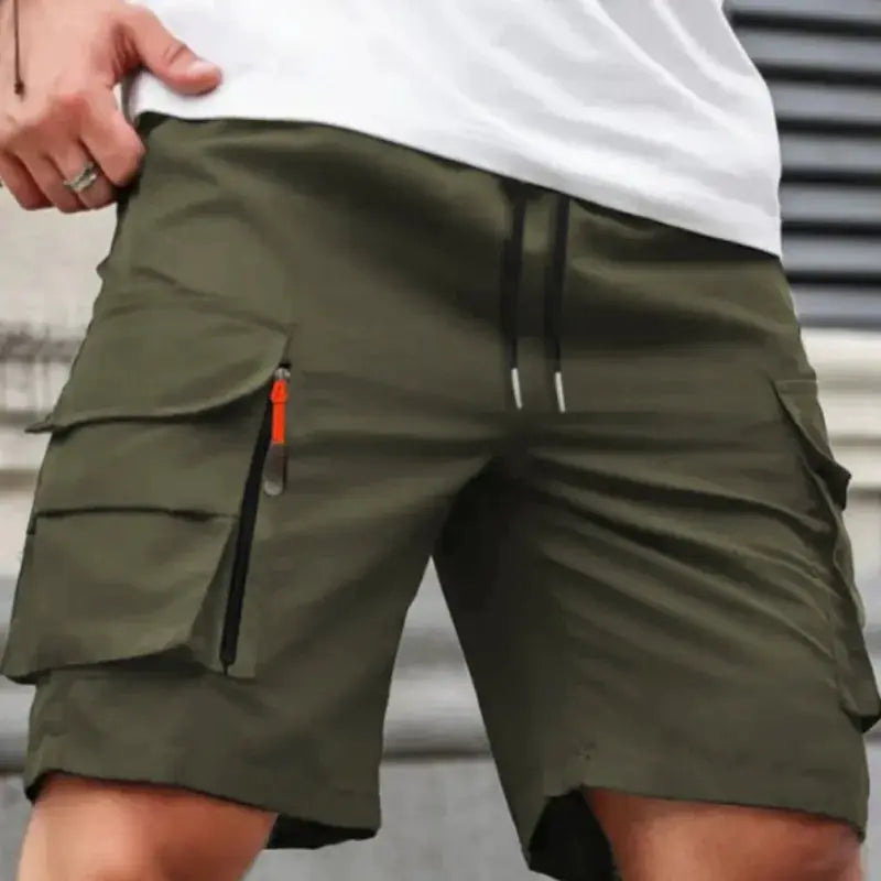 UETEEY Summer Casual Cargo Shorts Men Outdoor Travel Sports Large Pockets Durable Comfortable Beach Workout Shorts for Outings