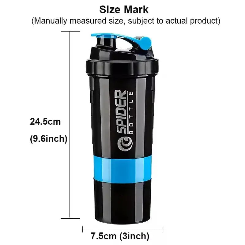 3 Layer Shake Cup Protein Powder Stirring Cup Fitness Bottle Large Capacity Gift