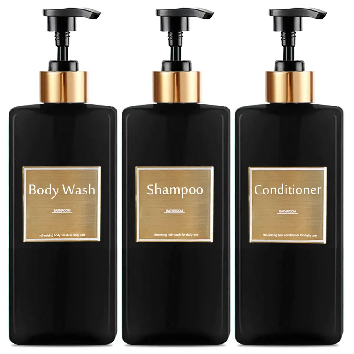 Shower Soap Dispenser Set Refillable Bottles For Shampoo And Conditioner Hand Soap Dish Soap Bathroom And Kitchen