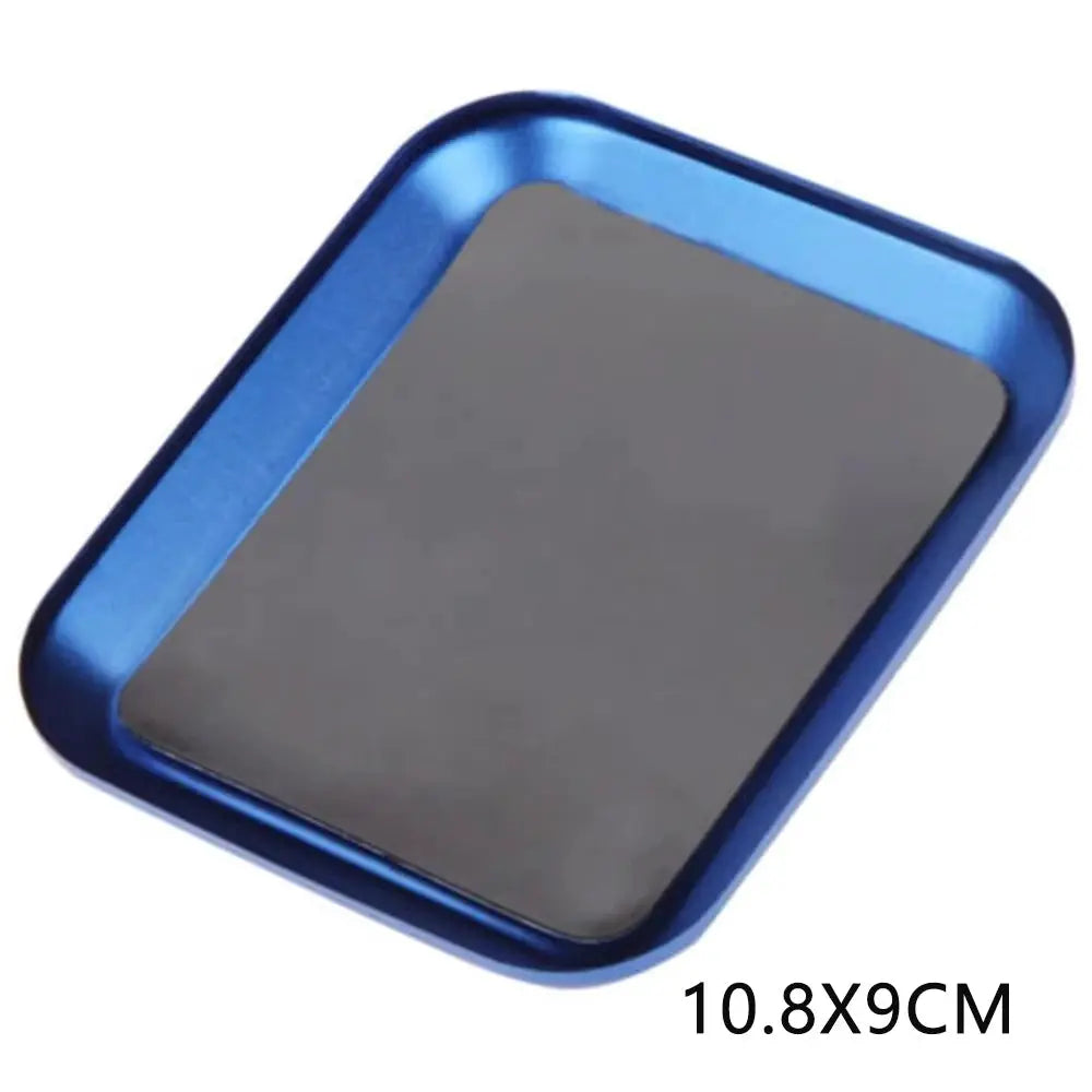 CNC Aluminium Magnetic Screw Tray 98x98x11mm For RC Car Boat Airplane Models Nut And Gasket Storage Tool