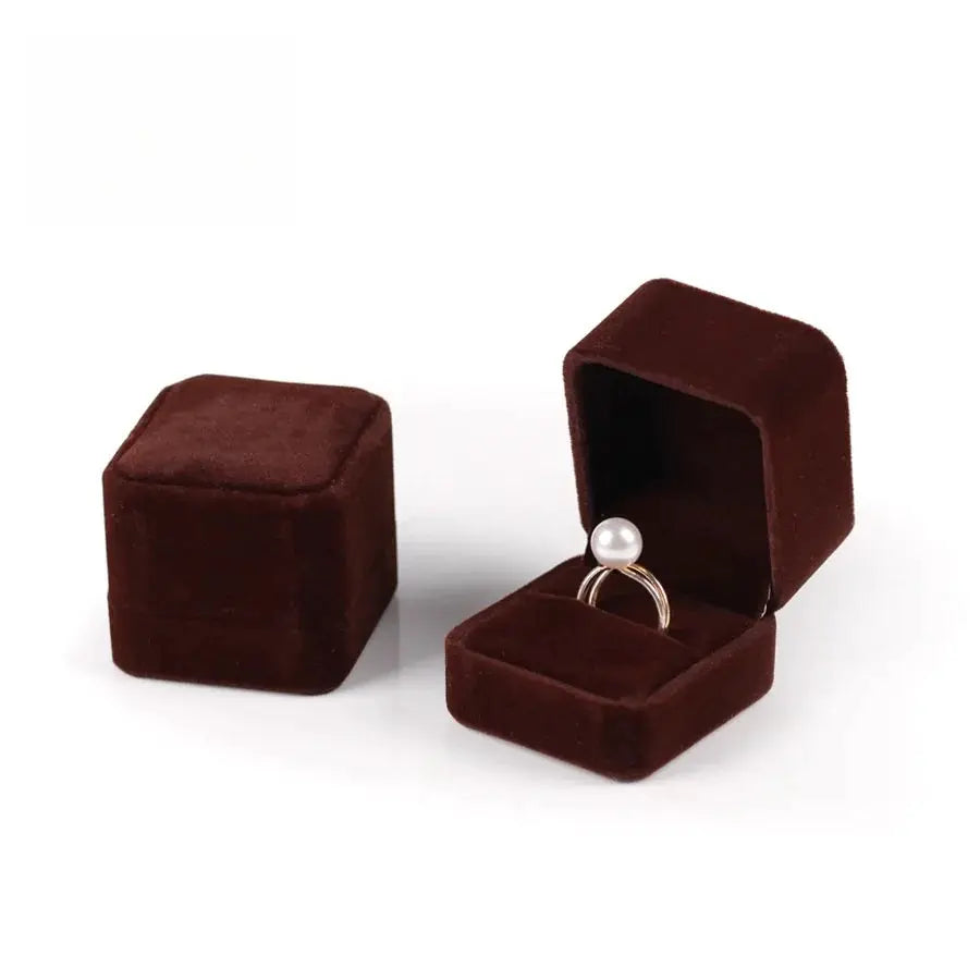 Small Velvet Proposal Ring Box For Engagement Gift Keepsake Case Jewelry Packaging Box For Wedding